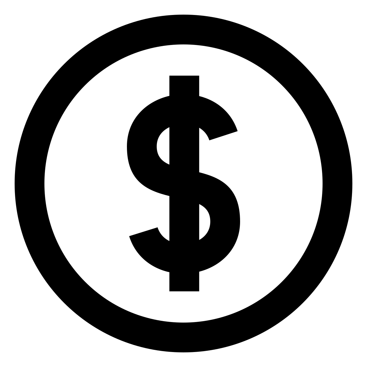 dollar sign in circle